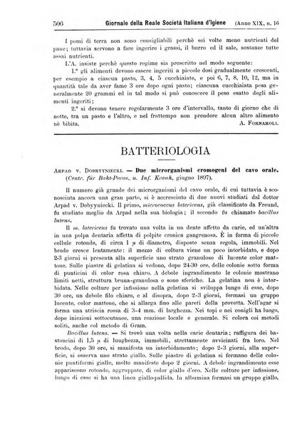 Giornale della Società italiana d'igiene