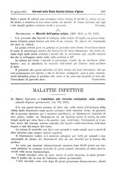 Giornale della Società italiana d'igiene