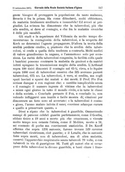 Giornale della Società italiana d'igiene