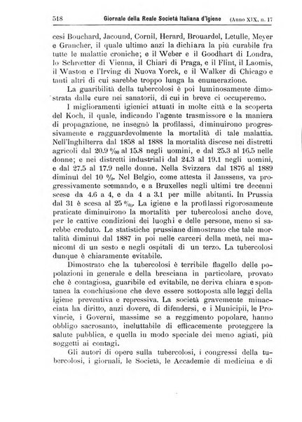 Giornale della Società italiana d'igiene