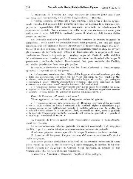 Giornale della Società italiana d'igiene