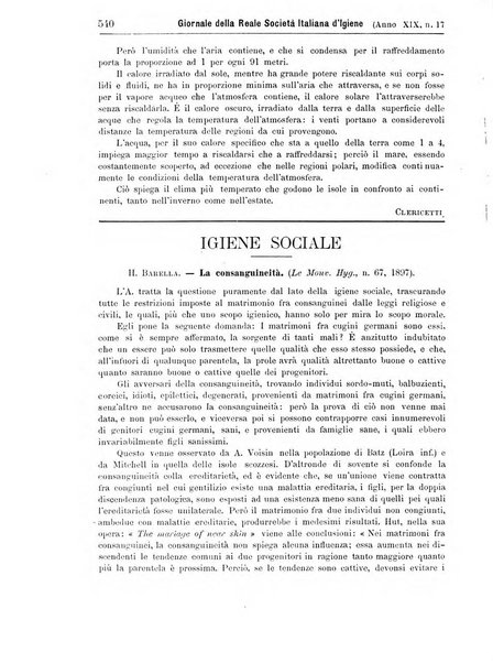 Giornale della Società italiana d'igiene