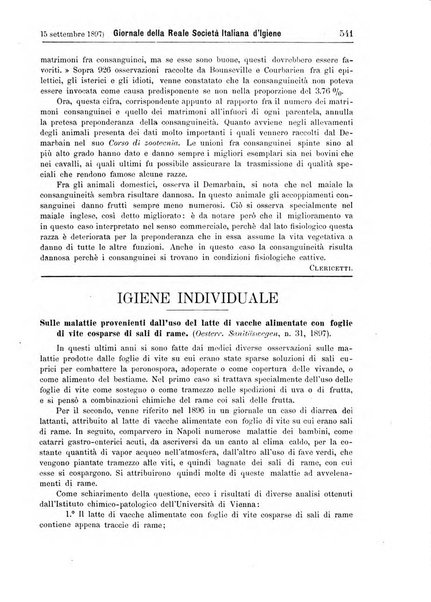 Giornale della Società italiana d'igiene