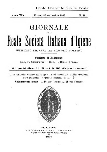 Giornale della Società italiana d'igiene