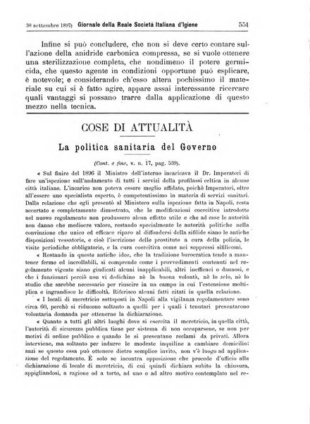 Giornale della Società italiana d'igiene