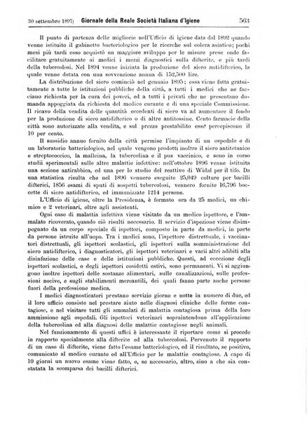 Giornale della Società italiana d'igiene