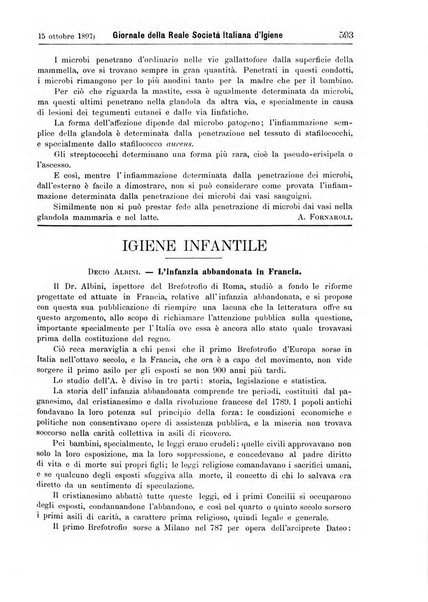 Giornale della Società italiana d'igiene