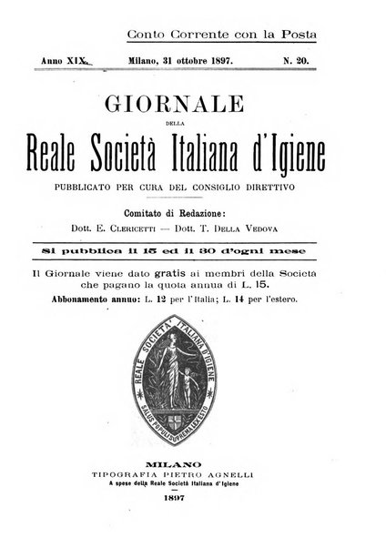 Giornale della Società italiana d'igiene