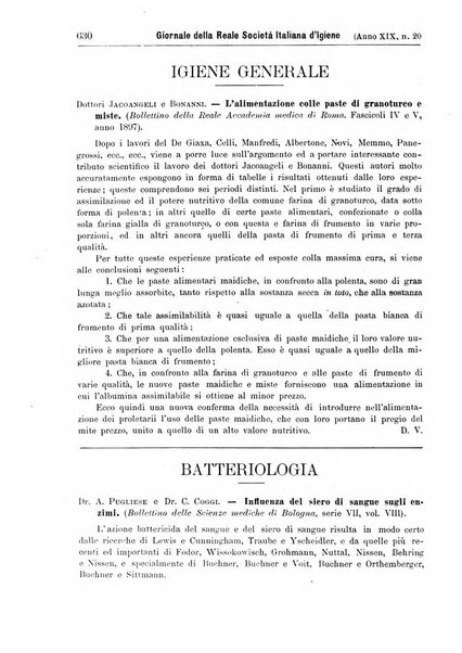 Giornale della Società italiana d'igiene