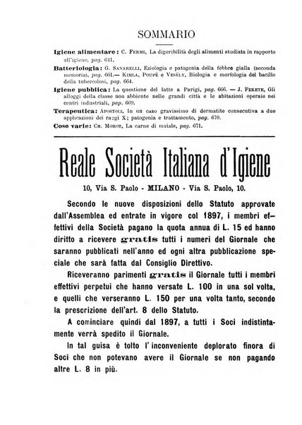 Giornale della Società italiana d'igiene