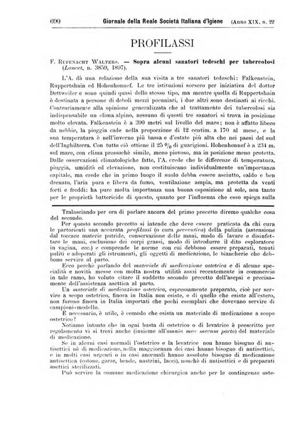 Giornale della Società italiana d'igiene