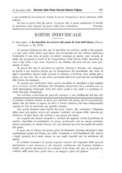 Giornale della Società italiana d'igiene