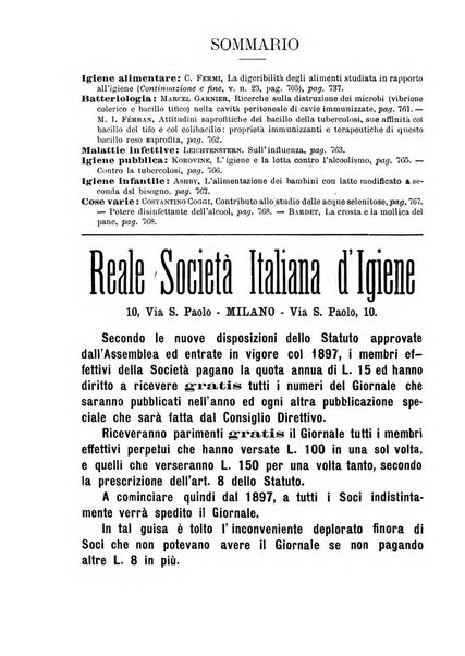 Giornale della Società italiana d'igiene