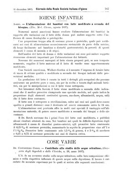 Giornale della Società italiana d'igiene