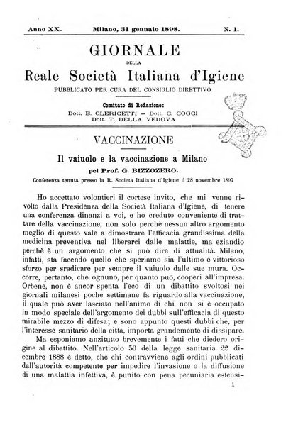 Giornale della Società italiana d'igiene