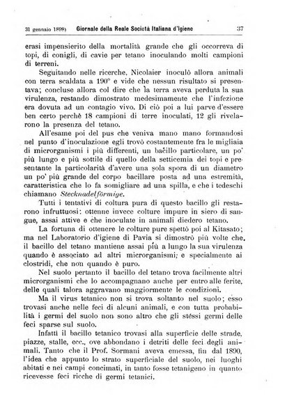 Giornale della Società italiana d'igiene