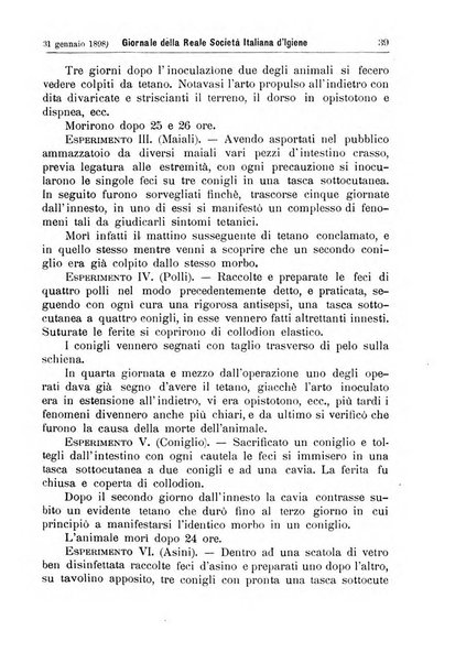 Giornale della Società italiana d'igiene