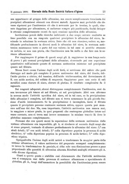 Giornale della Società italiana d'igiene