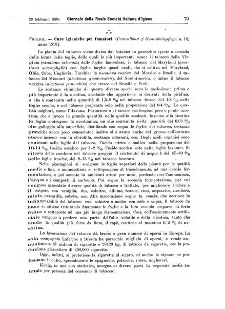 Giornale della Società italiana d'igiene