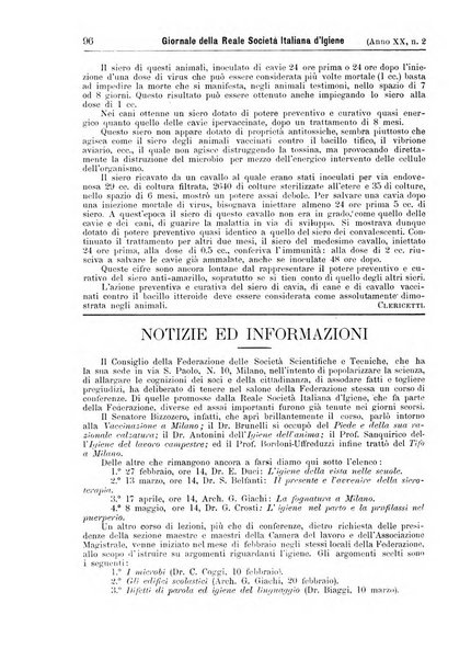 Giornale della Società italiana d'igiene