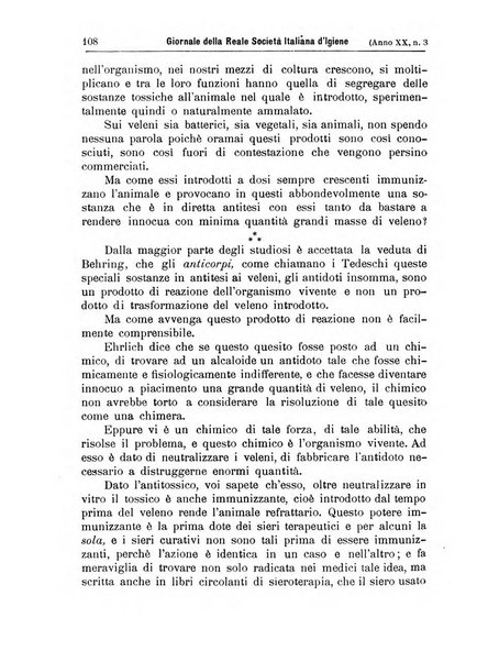 Giornale della Società italiana d'igiene