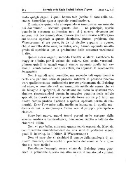 Giornale della Società italiana d'igiene