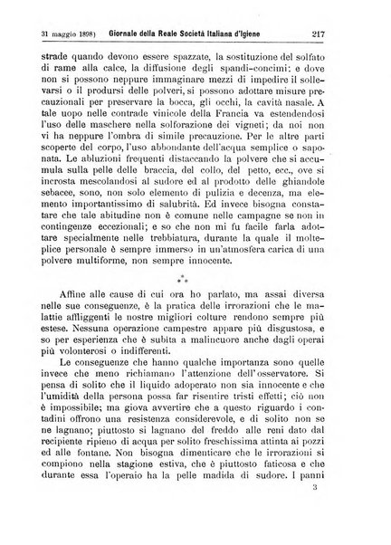 Giornale della Società italiana d'igiene