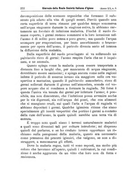 Giornale della Società italiana d'igiene