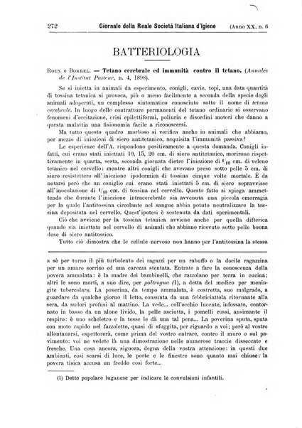 Giornale della Società italiana d'igiene