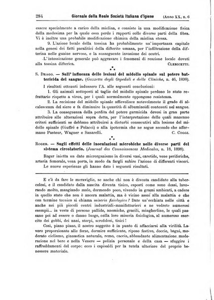 Giornale della Società italiana d'igiene