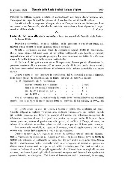 Giornale della Società italiana d'igiene