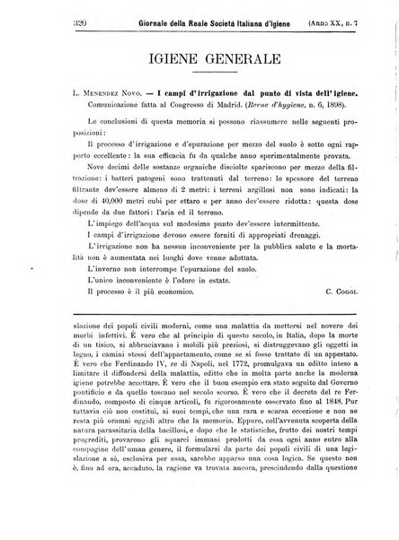 Giornale della Società italiana d'igiene