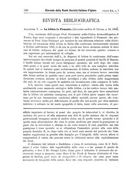 Giornale della Società italiana d'igiene