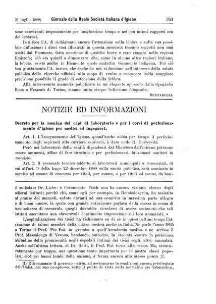 Giornale della Società italiana d'igiene