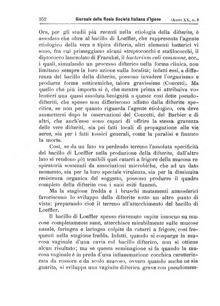 Giornale della Società italiana d'igiene