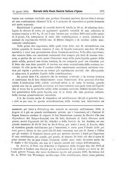 Giornale della Società italiana d'igiene