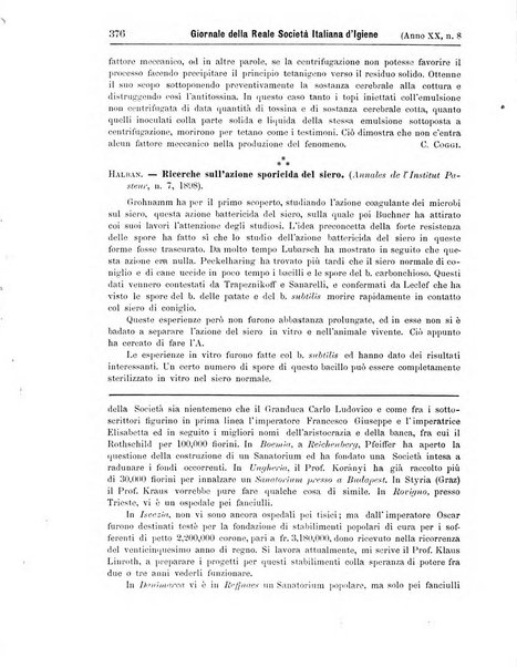 Giornale della Società italiana d'igiene