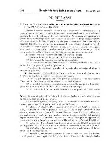 Giornale della Società italiana d'igiene