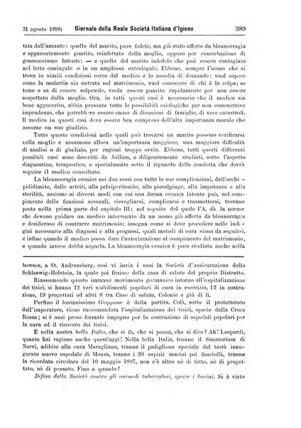 Giornale della Società italiana d'igiene