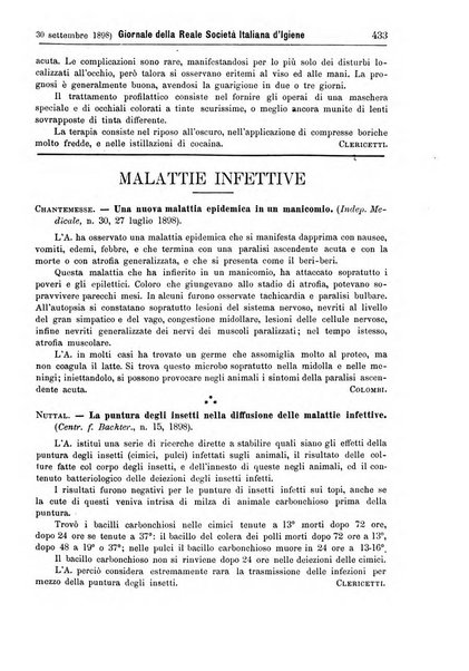 Giornale della Società italiana d'igiene