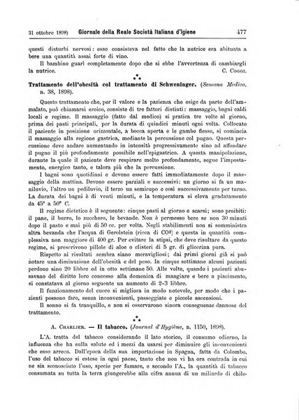 Giornale della Società italiana d'igiene