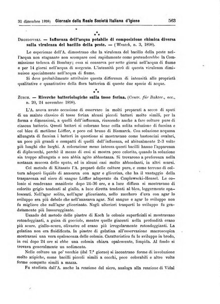 Giornale della Società italiana d'igiene