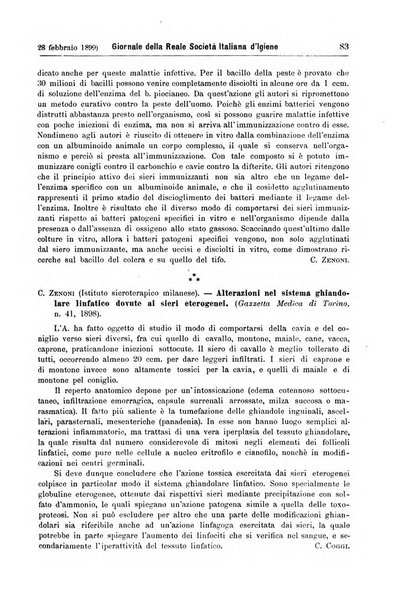 Giornale della Società italiana d'igiene