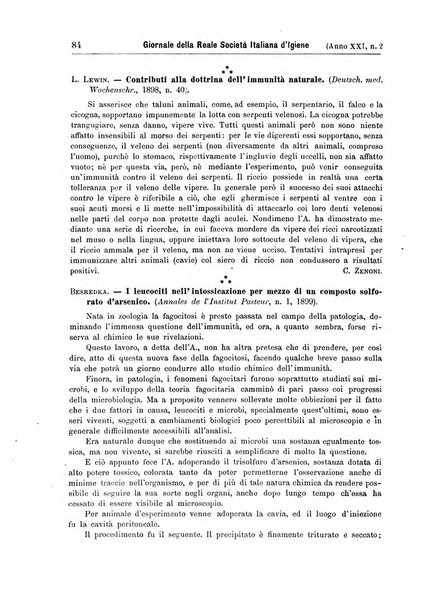 Giornale della Società italiana d'igiene