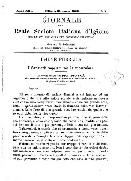 Giornale della Società italiana d'igiene