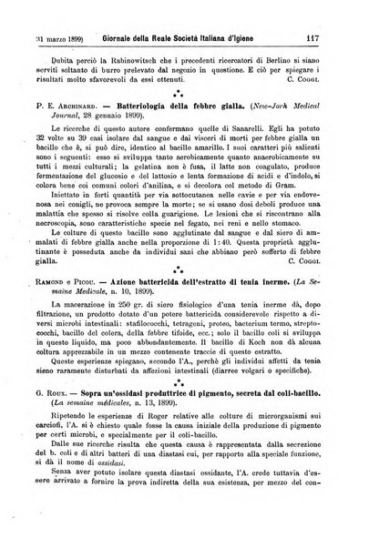 Giornale della Società italiana d'igiene