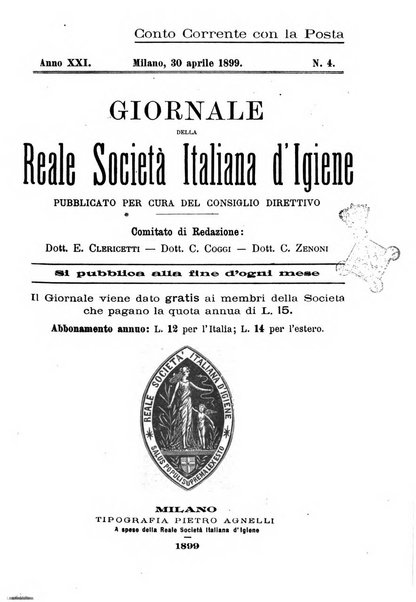 Giornale della Società italiana d'igiene