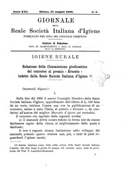 Giornale della Società italiana d'igiene