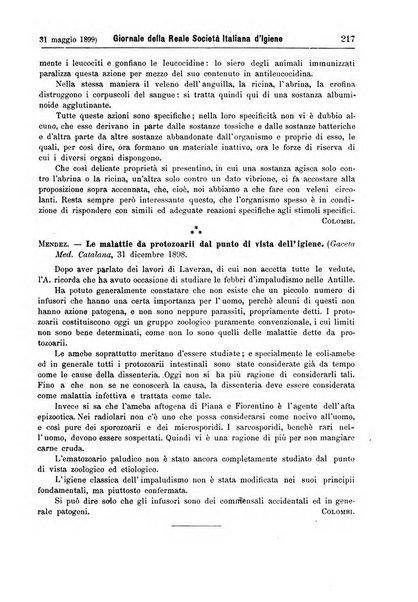 Giornale della Società italiana d'igiene