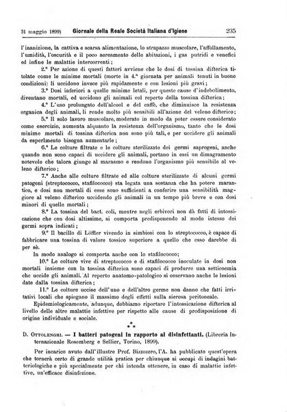 Giornale della Società italiana d'igiene